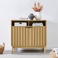 Sarantino Eleni 2-Door Sideboard Cabinet Natural Wood Storage Console