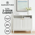 Sarantino Eleni 2-Door Sideboard White Cabinet Hallway Storage Cupboard