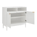 Sarantino Eleni 2-Door Sideboard White Cabinet Hallway Storage Cupboard