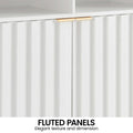 Sarantino Eleni 2-Door Sideboard White Cabinet Hallway Storage Cupboard