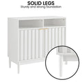 Sarantino Eleni 2-Door Sideboard White Cabinet Hallway Storage Cupboard