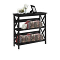 Sarantino Lucas 3-Tier Bookshelf Black Display Rack