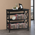 Sarantino Lucas 3-Tier Bookshelf Black Display Rack