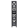 Sarantino Daphne 5-Tier Bookshelf Cross Panel