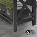 Sarantino Daphne 5-Tier Bookshelf Cross Panel
