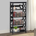 Sarantino Daphne 5-Tier Bookshelf Cross Panel