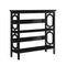 Sarantino Laurel 3-Tier Bookshelf Black Display Rack