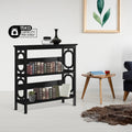 Sarantino Laurel 3-Tier Bookshelf Black Display Rack