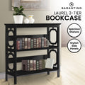 Sarantino Laurel 3-Tier Bookshelf Black Display Rack