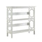 Sarantino Laurel 3-Tier Bookshelf White Display Rack