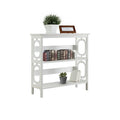 Sarantino Laurel 3-Tier Bookshelf White Display Rack
