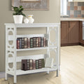 Sarantino Laurel 3-Tier Bookshelf White Display Rack