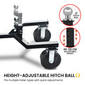 Kartrite Trailer Dolly 1500kg 2in Hitch Ball 8in Swivel Wheels
