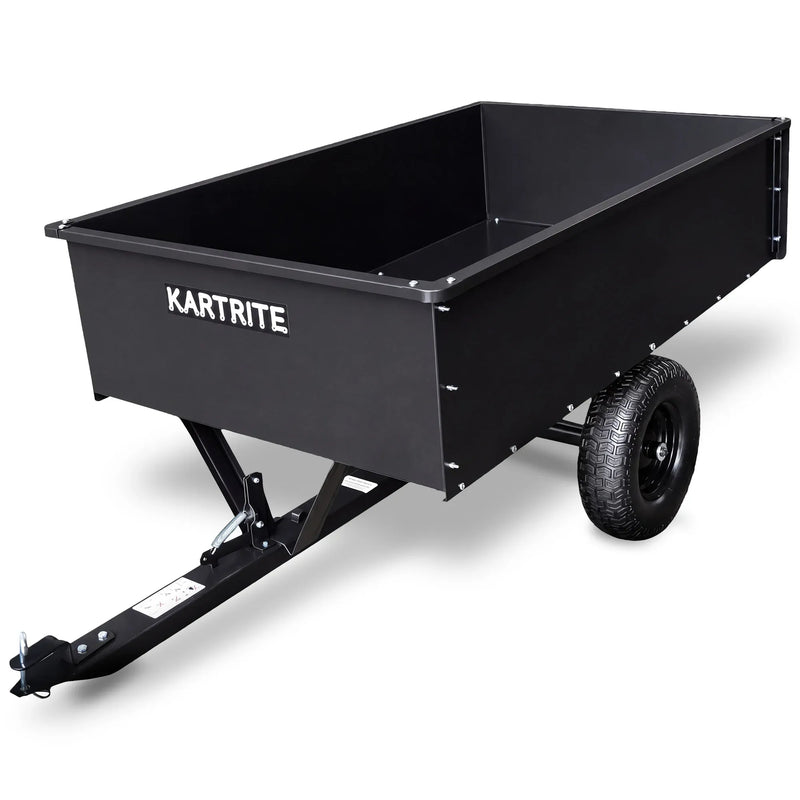 Kartrite 816kg Heavy-Duty Steel Dump Cart with Quick-Release Dumping Handle
