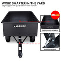 Kartrite 816kg Heavy-Duty Steel Dump Cart with Quick-Release Dumping Handle