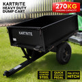 Kartrite Dump Cart 270kg Capacity Pneumatic Tyres Quick Release Pedal