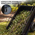 Kartrite 430kg Heavy Duty Steel Dump Cart with Foot Pedal Dumping System