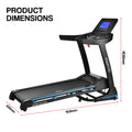 Powertrain V1200 Treadmill with Shock-Absorbing System Exercise Cardio Running Home Gym
