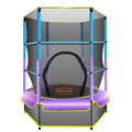 Kahuna 4.5ft Round Trampoline Safety Net Spring Pad Blue Purple
