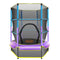 Kahuna 4.5ft Round Trampoline Safety Net Spring Pad Blue Purple