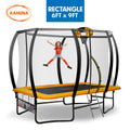 Kahuna 6x9ft Rectangular Trampoline Basketball Hoop Orange