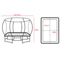 Kahuna 6x9ft Rectangular Trampoline Basketball Hoop Orange