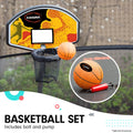 Kahuna 6x9ft Rectangular Trampoline Basketball Hoop Orange