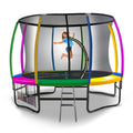 Kahuna 8ft Rainbow Trampoline Kids Safety Enclosure Fitness