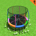 Kahuna 8ft Rainbow Trampoline Kids Safety Enclosure Fitness