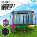 Kahuna 8ft Rainbow Trampoline Kids Safety Enclosure Fitness
