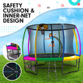 Kahuna 10ft Trampoline with Safety Enclosure Ladder Basketball Hoop