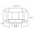 Kahuna 14ft Trampoline with Safety Enclosure Purple Basketball Hoop
