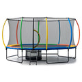Kahuna 10x15ft Oval Trampoline Rainbow Pad Net Ladder