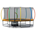 Kahuna 10x15ft Oval Trampoline Rainbow Pad Net Ladder