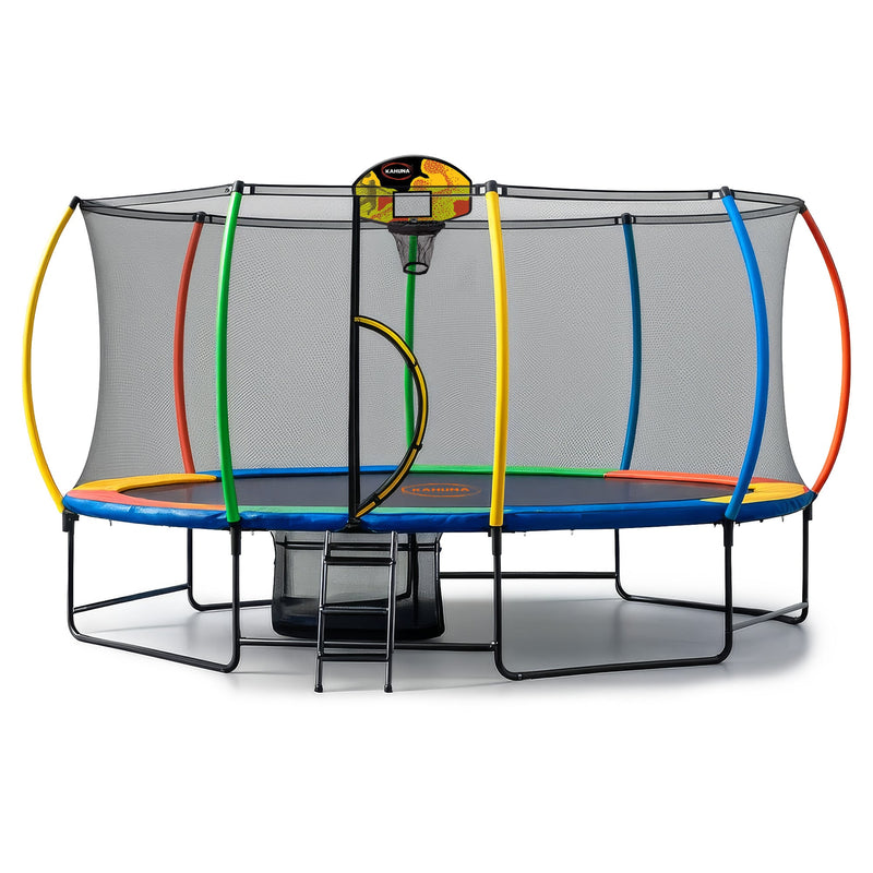 Kahuna 10x15ft Oval Trampoline LED Basketball Safety Net Pad