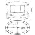 Kahuna 10x15ft Oval Trampoline LED Basketball Safety Net Pad