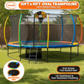 Kahuna 10x15ft Oval Trampoline LED Basketball Safety Net Pad