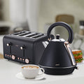 Pronti 4 Slice Toaster Black Rose Trim