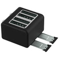 Pronti Silver Noir 4 Slice Toaster Dual Controls Stainless Steel