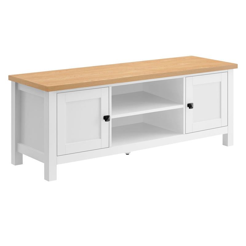 Sarantino Gio TV Stand Cabinet White Natural Wood 1500mm