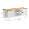 Sarantino Gio TV Stand Cabinet White Natural Wood 1500mm