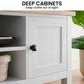 Sarantino Gio TV Stand Cabinet White Natural Wood 1500mm