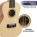 Karrera 23in Ukulele Natural Soprano Beginner Concert Guitar