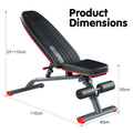 Powertrain FID Weight Bench Flat Incline Decline 250kg Home Gym