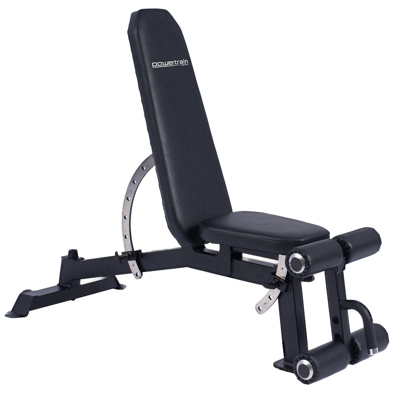 Powertrain Multi Workout Bench Adjustable Backrest Transport Wheels