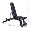Powertrain Multi Workout Bench Adjustable Backrest Transport Wheels