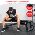 Powertrain Multi Workout Bench Adjustable Backrest Transport Wheels