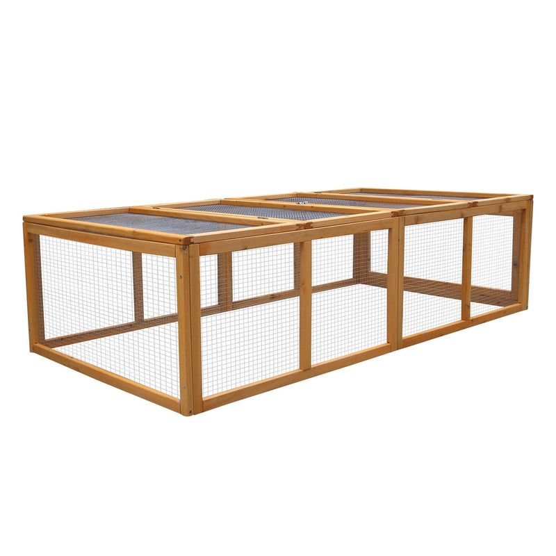 Furtastic Wooden Chicken Coop Rabbit Hutch Rectangular
