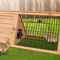 Wooden Rabbit Hutch Triangle Large Pet Cage House Outdoor