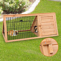 Wooden Rabbit Hutch Triangle Large Pet Cage House Outdoor